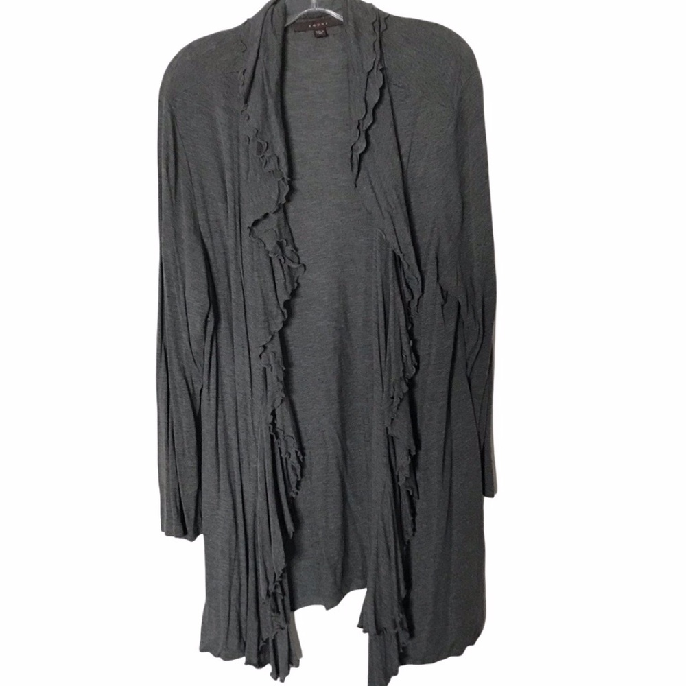Fever Gray Cardigan Tunic Layering Piece Size 1X